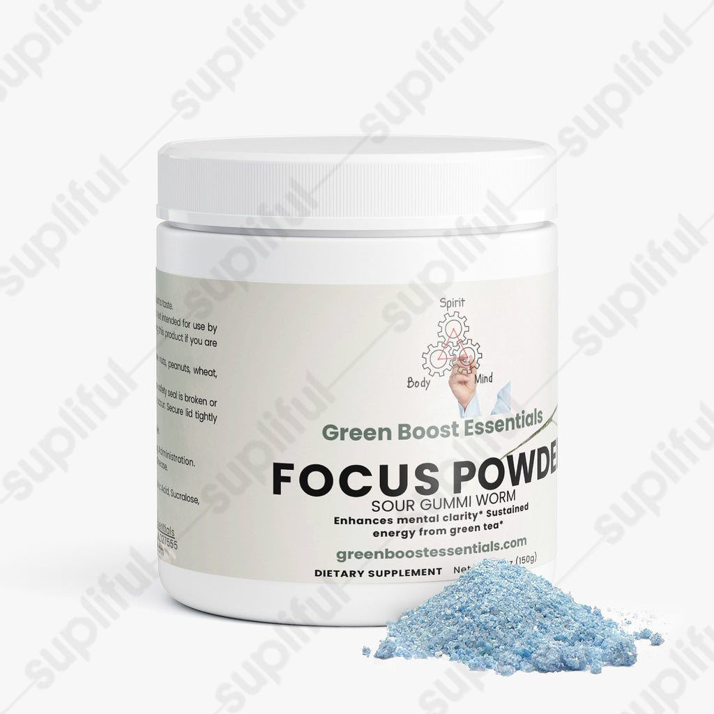 Focus Powder (Sour Gummi Worm) - Green Boost Essentials