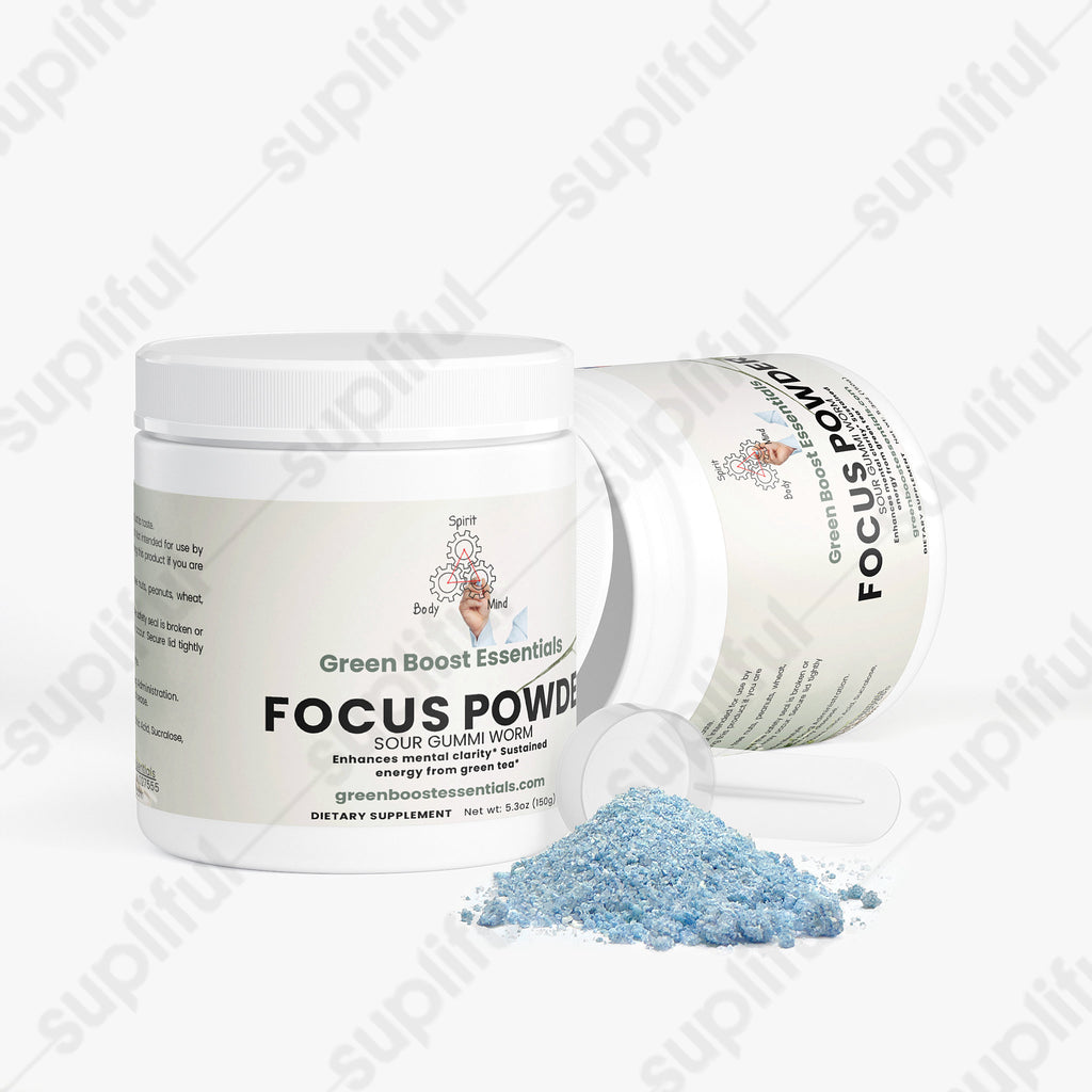Focus Powder (Sour Gummi Worm) - Green Boost Essentials