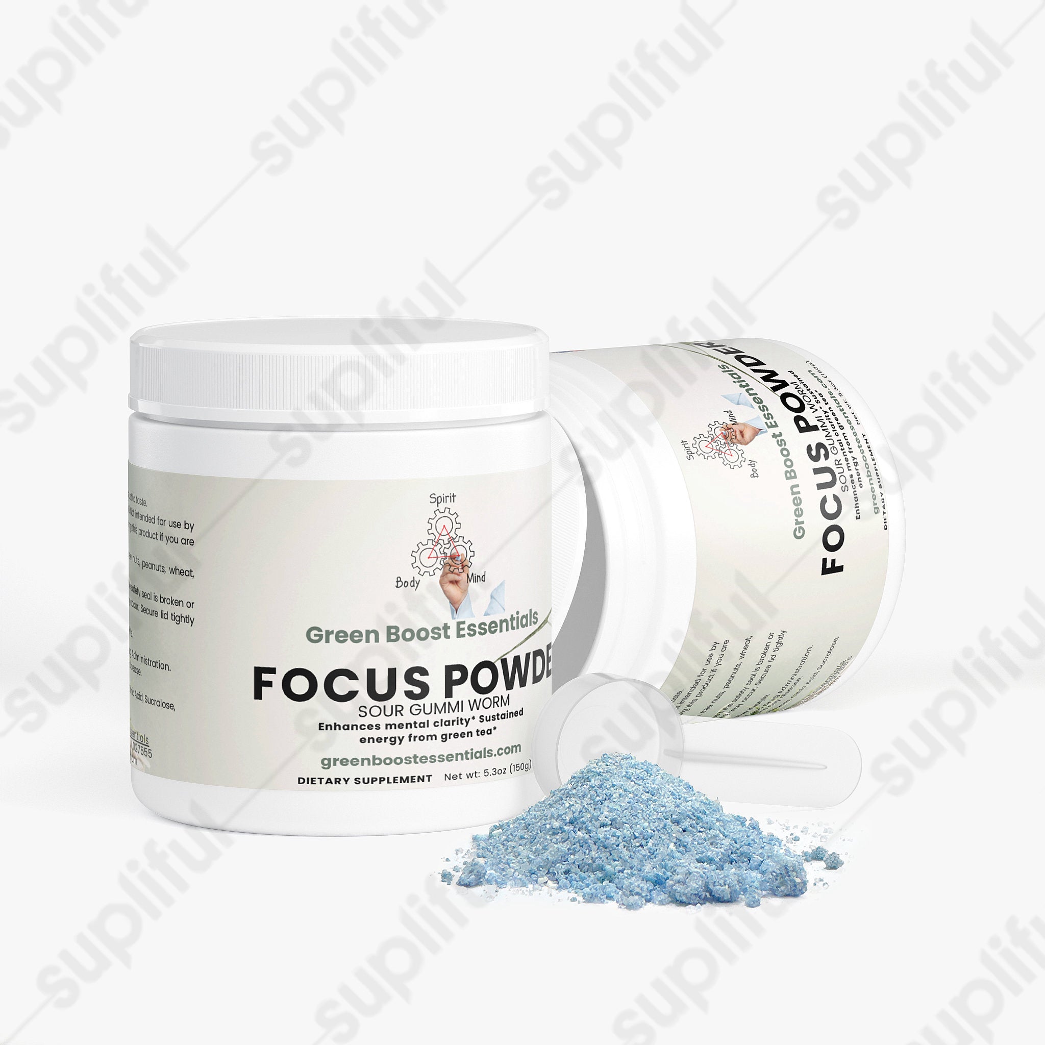 Focus Powder (Sour Gummi Worm) - Green Boost Essentials