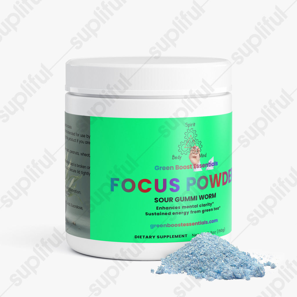 Focus Powder (Sour Gummi Worm) - Green Boost Essentials