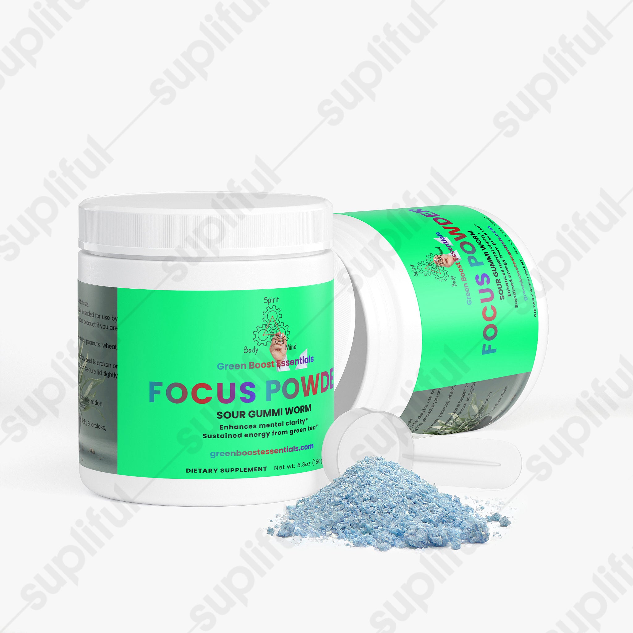 Focus Powder (Sour Gummi Worm) - Green Boost Essentials