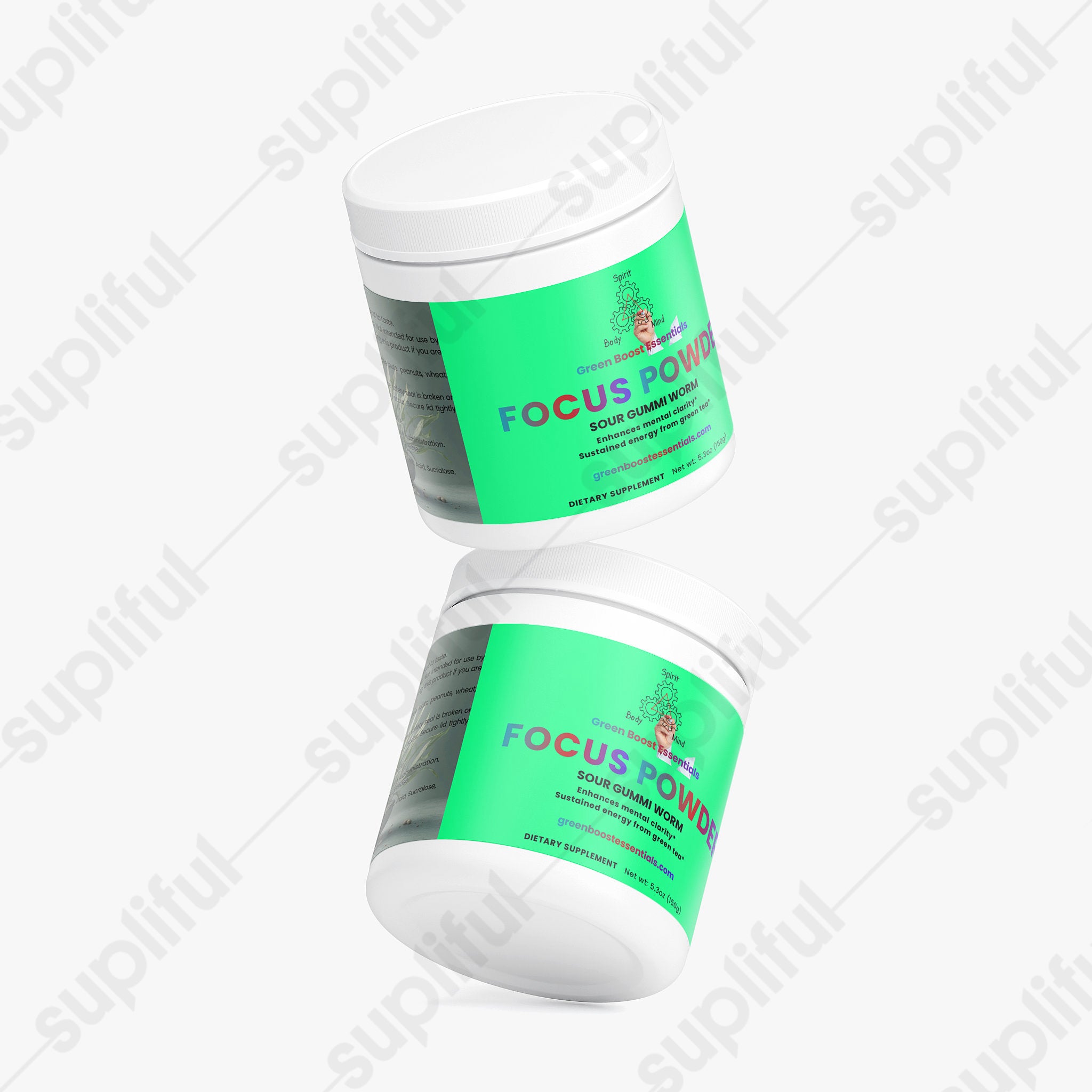 Focus Powder (Sour Gummi Worm) - Green Boost Essentials