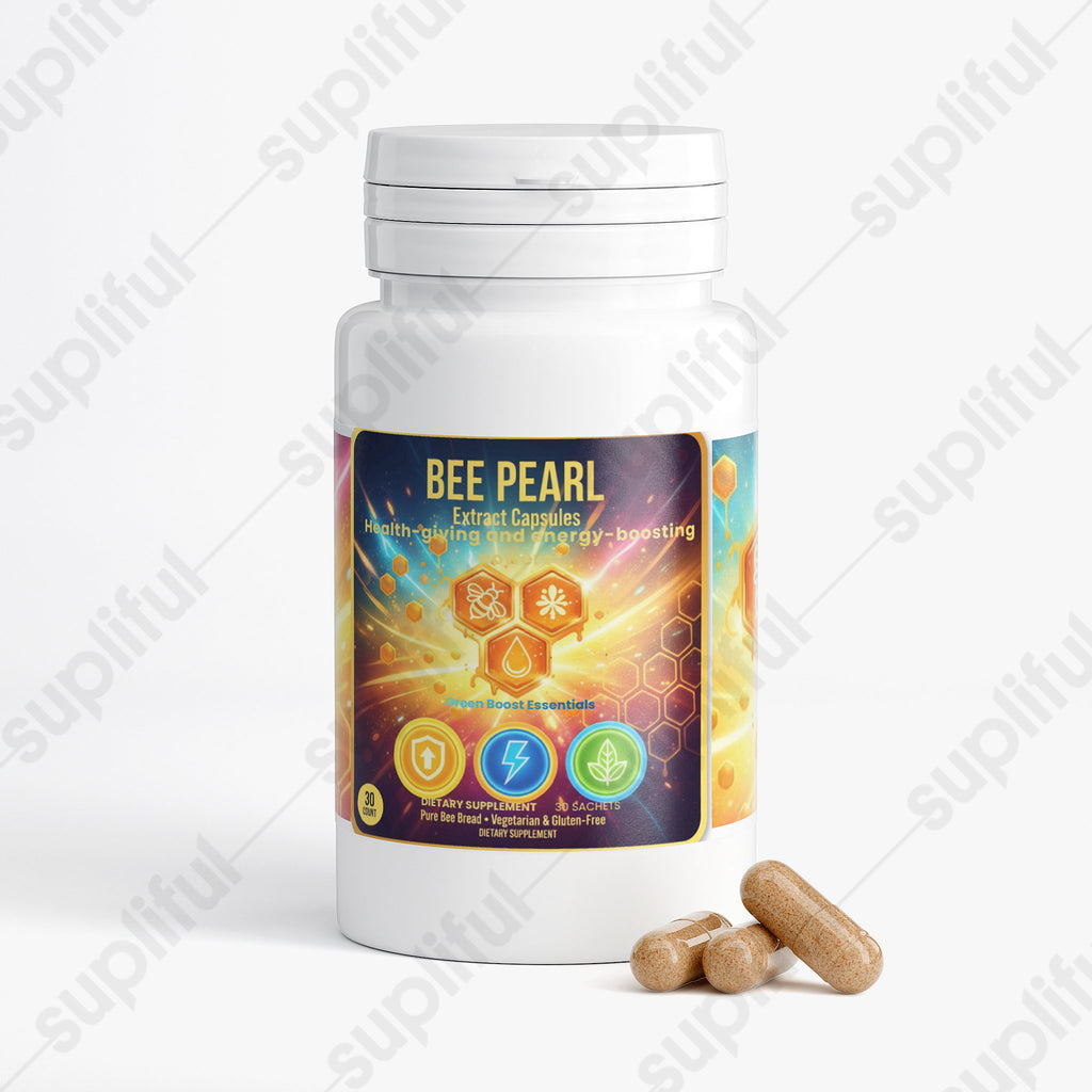 ⭐⭐⭐⭐⭐Bee Pearl Extract Capsules 🐝 | Pure Bee Bread for Immune Support, Energy & Vitality | Vegetarian & Gluten-Free (30 Count)