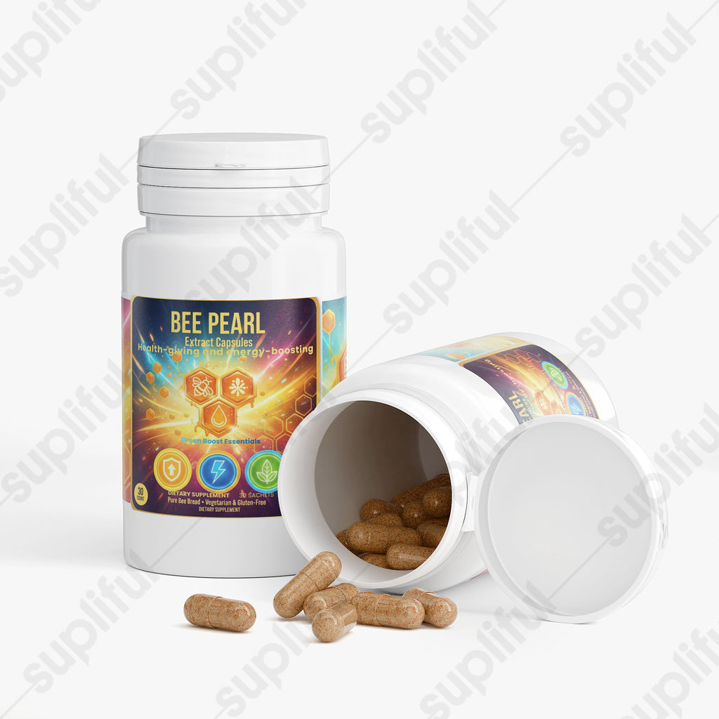 ⭐⭐⭐⭐⭐Bee Pearl Extract Capsules 🐝 | Pure Bee Bread for Immune Support, Energy & Vitality | Vegetarian & Gluten-Free (30 Count)