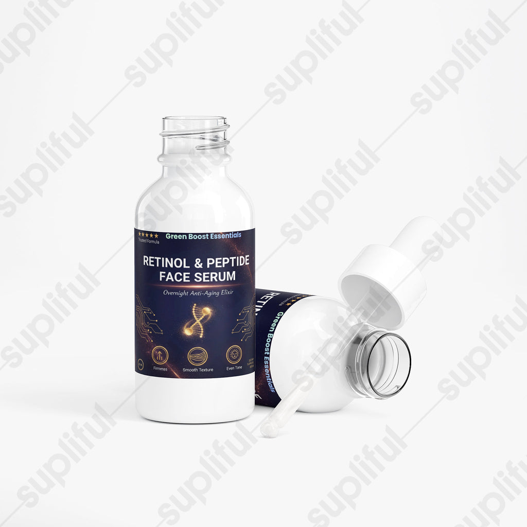 ⭐⭐⭐⭐⭐ Retinol & Peptide Face Serum | Overnight Anti-Aging for Firmness, Smooth Texture & Even Tone ✨ (1 fl oz / 30 ml)