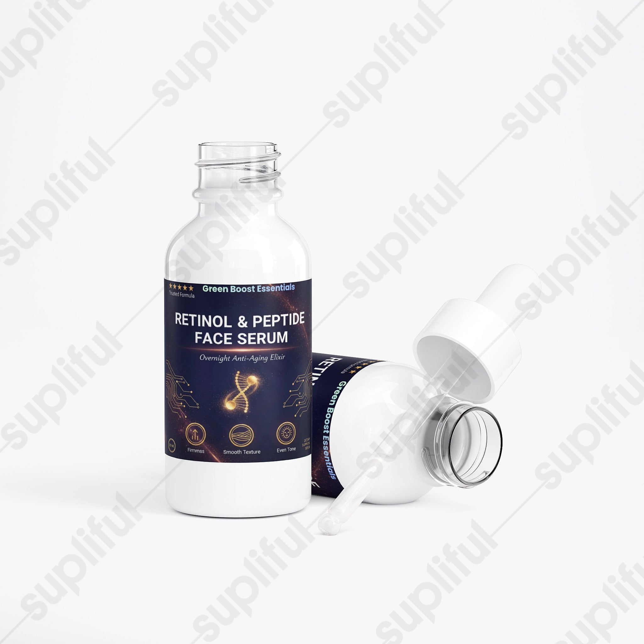 ⭐⭐⭐⭐⭐ Retinol & Peptide Face Serum | Overnight Anti-Aging for Firmness, Smooth Texture & Even Tone ✨ (1 fl oz / 30 ml)