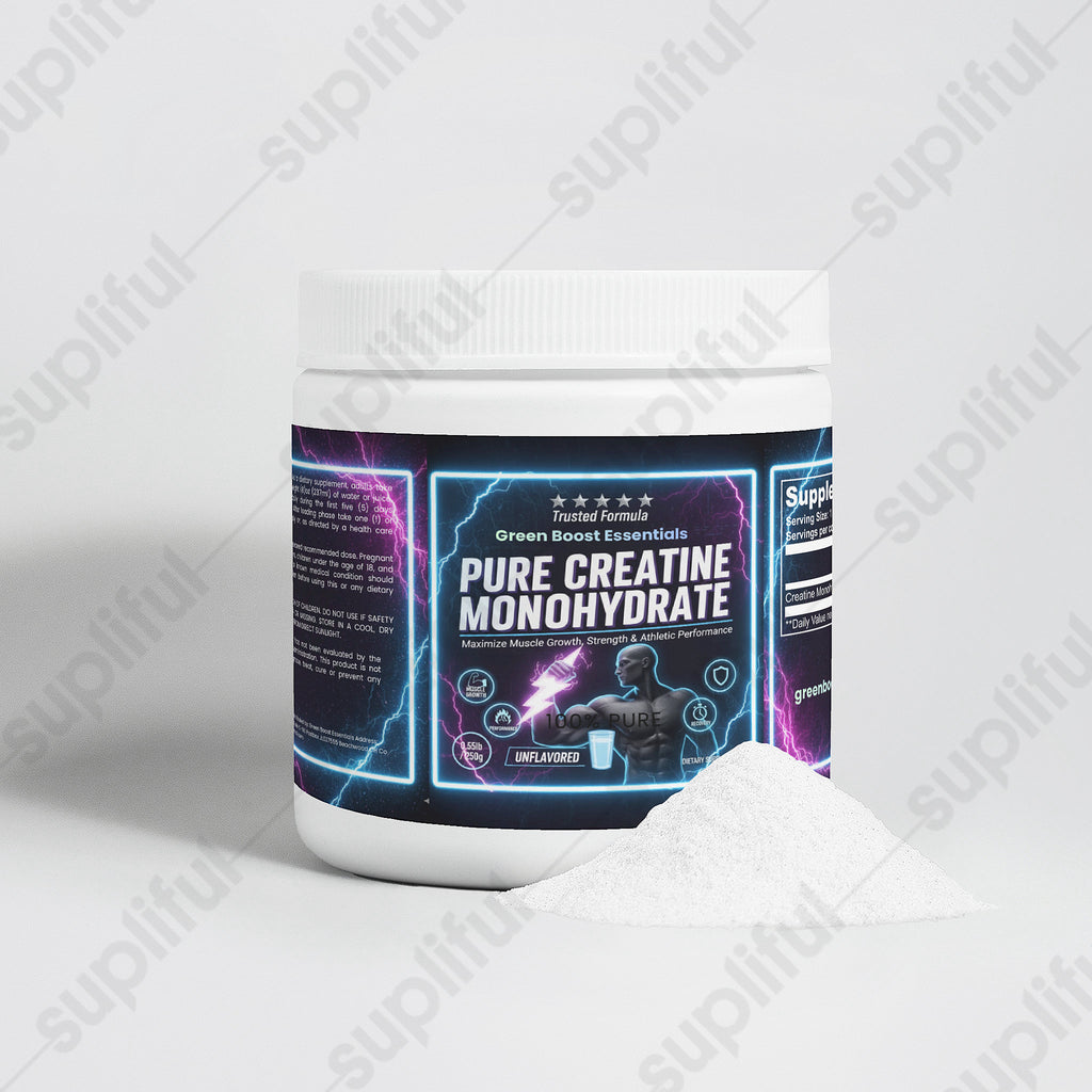 ⭐⭐⭐⭐⭐ Pure Creatine Monohydrate Powder | Maximize Muscle Growth, Strength & Athletic Performance 💪 | Unflavored (0.55lb / 250g)