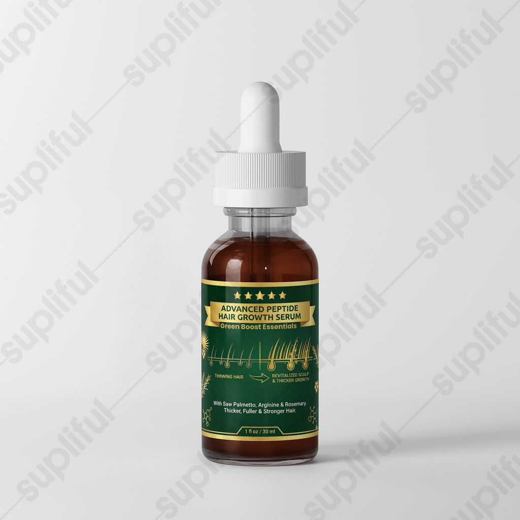 ⭐⭐⭐⭐⭐ Advanced Peptide Hair Growth Serum | with Saw Palmetto, Arginine & Rosemary | For Thicker, Fuller & Stronger Hair 🌿 (1 fl oz / 30 ml)