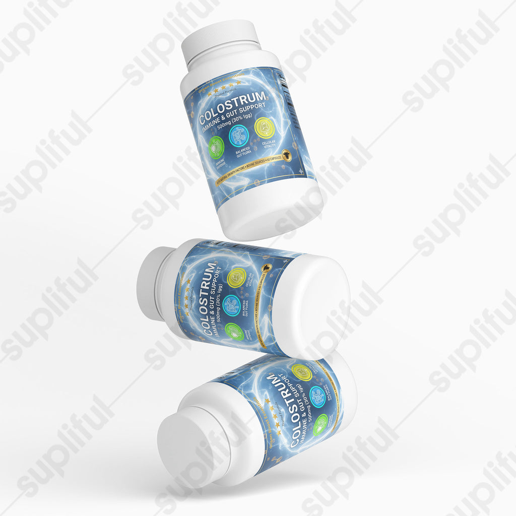 ⭐⭐⭐⭐⭐ Colostrum Capsules 500mg (30% IgG) | Bovine Immune Support & Gut Health 🐄🛡️ | Natural Growth Factors (60 Caps)