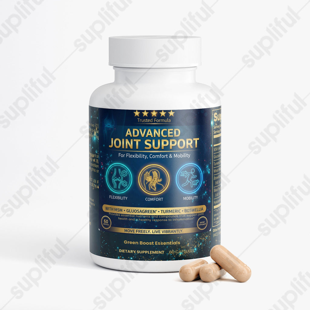 ⭐⭐⭐⭐⭐ Advanced Joint Support | MSM, GlucosaGreen® & Turmeric/Boswellia | Max Strength for Flexibility, Comfort & Mobility 🦴🏃 (60 Caps)