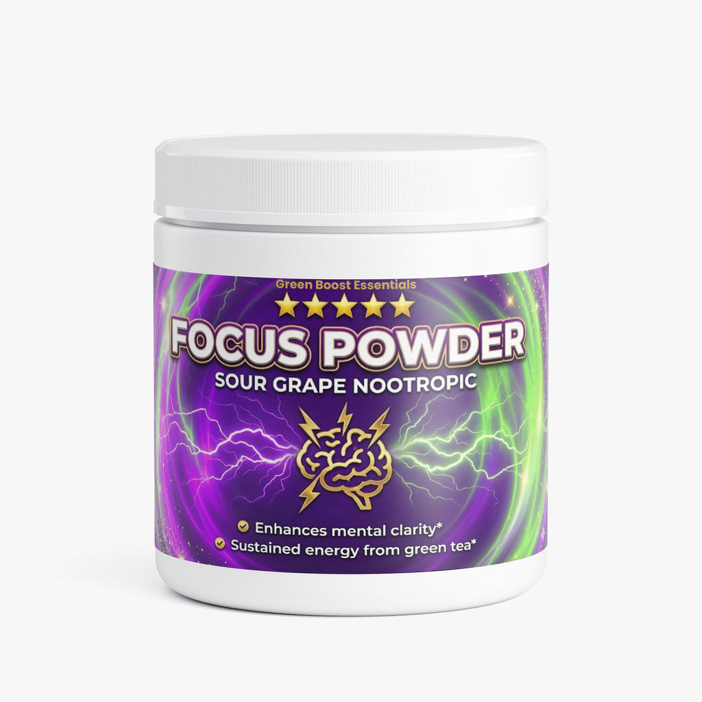 ⭐⭐⭐⭐⭐ Focus Powder Nootropic (Sour Grape) | Alpha-GPC, L-Theanine & Natural Caffeine | Zero Crash Energy for Gaming & Study 🍇⚡ (5.82 oz)