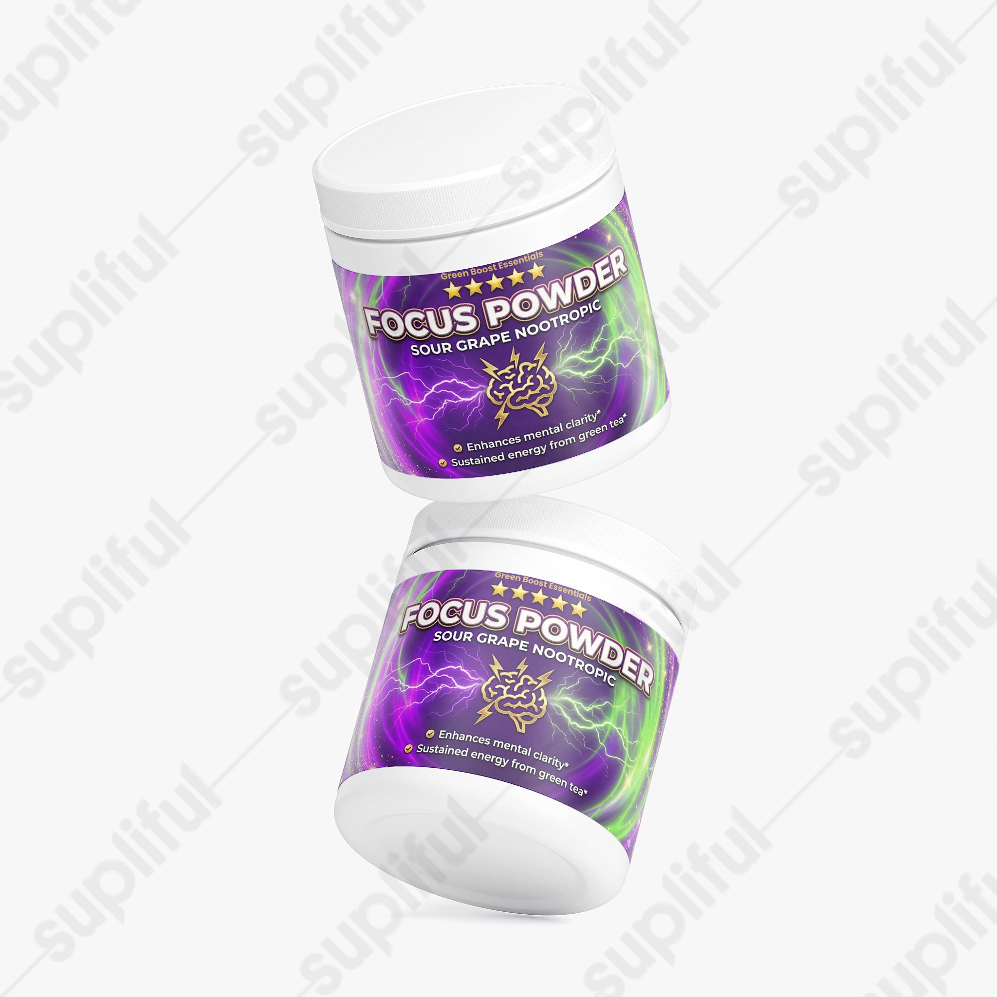 ⭐⭐⭐⭐⭐ Focus Powder Nootropic (Sour Grape) | Alpha-GPC, L-Theanine & Natural Caffeine | Zero Crash Energy for Gaming & Study 🍇⚡ (5.82 oz)