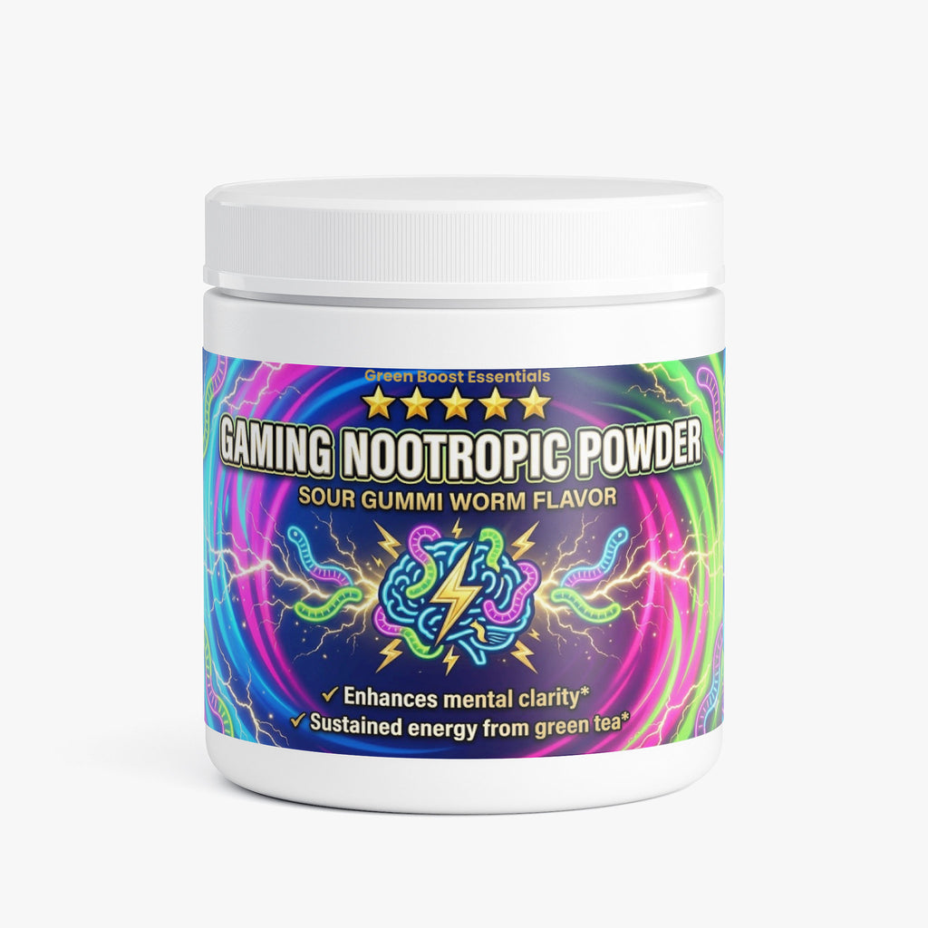 ⭐⭐⭐⭐⭐ Gaming Nootropic Powder (Sour Gummi Worm) 🐛 | Alpha-GPC, L-Theanine & Caffeine | Zero Crash Focus & Mental Clarity 🎮⚡ (5.64 oz)
