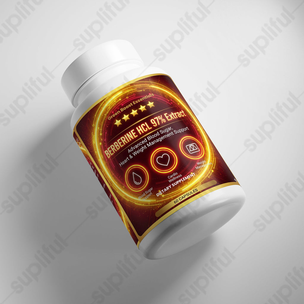 ⭐⭐⭐⭐⭐ Berberine HCL 97% Extract | Advanced Metabolic Switch ⚡🩸 | Blood Sugar, Heart & Weight Management Support (60 Caps)