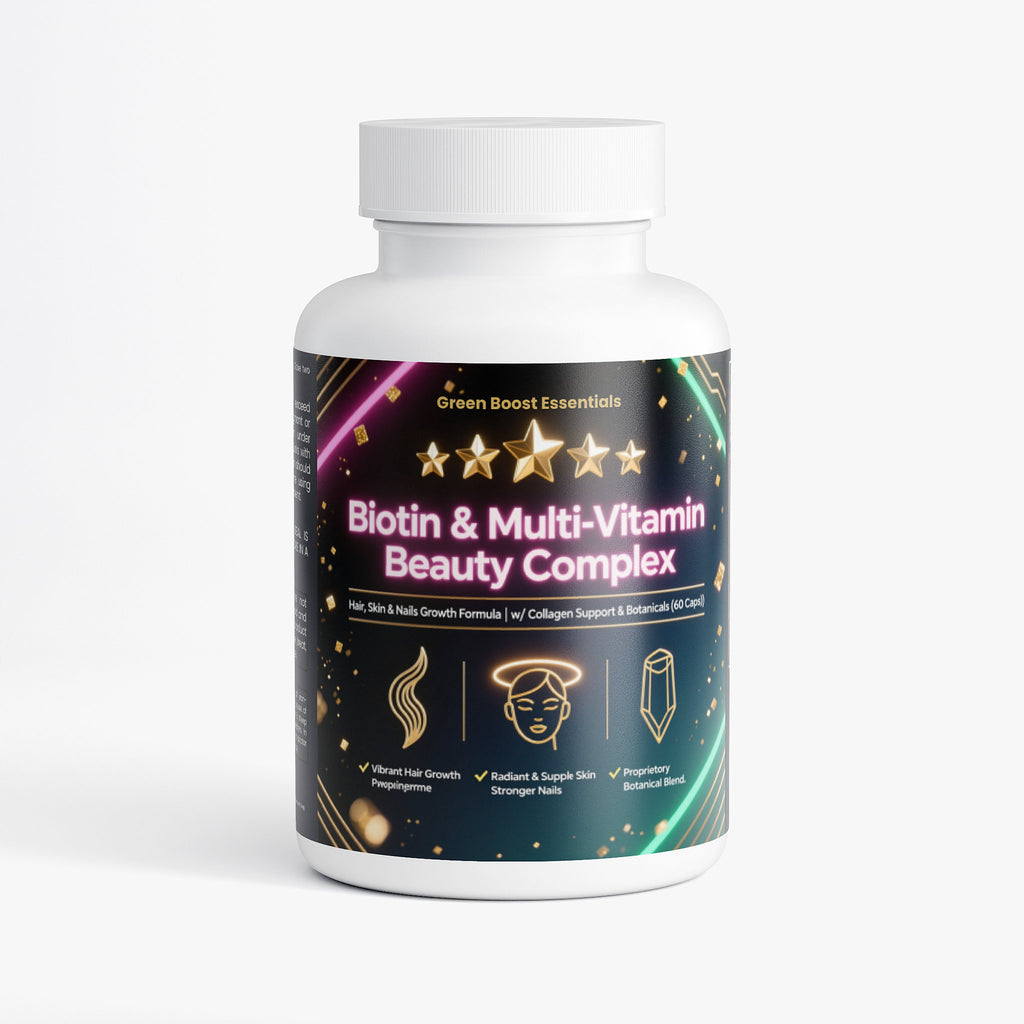 ⭐⭐⭐⭐⭐ Biotin & Multi-Vitamin Beauty Complex 💅💇‍♀️ | Hair, Skin & Nails Growth Formula | w/ Collagen Support & Botanicals (60 Caps)
