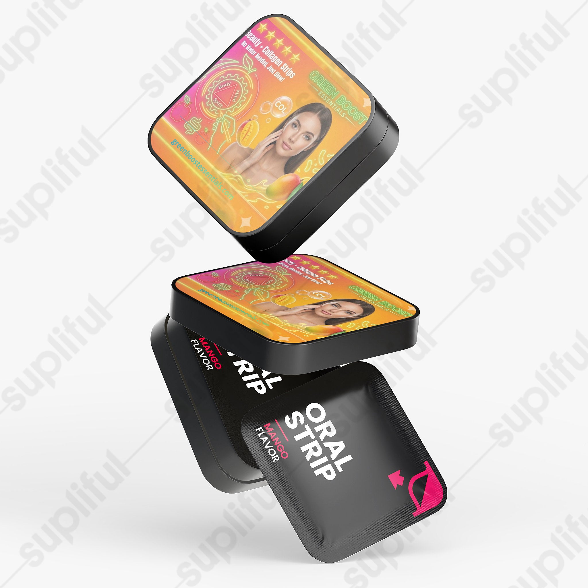 ⭐⭐⭐⭐⭐ Beauty + Collagen Oral Strips | Skin, Hair & Nail Support | 100mg Collagen Peptides + Vitamin E | Dissolvable Mango Flavor (30 Strips) ✨💖